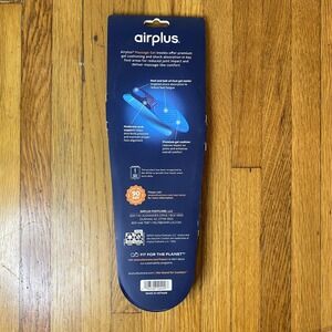 Airplus Massage Gel Mens 8-14 Adjustable Cushion Blue Arch Support Trim To Fit